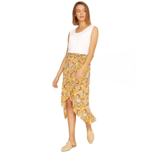 Sanctuary (Anthropologie) NWT Faux Wrap Floral Midi Skirt - Picture 1 of 11